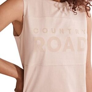 Country Road Women’s Modern Logo Top Australian Cotton Small Latte